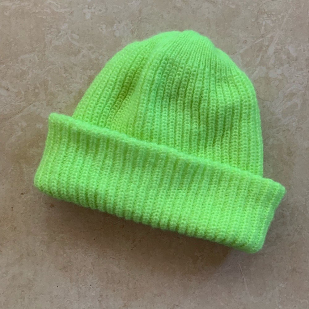 NA-KD neon yellow green beanie hat ASOS